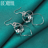 925 Silver Geometric Smooth Beads Earrings for Women