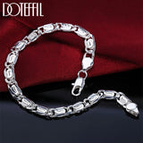 925 Silver Geometry Bracelet Chain Wedding Engagement Party Jewelry