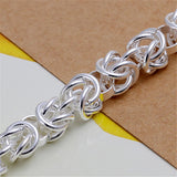 925 Sterling Silver Geometry Bracelet for Women Wedding Party