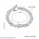 925 Sterling Silver Geometry Bracelet for Women Wedding Party