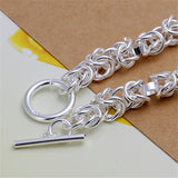 925 Sterling Silver Geometry Bracelet for Women Wedding Party