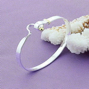 925 Silver Bead Bangle Bracelet Wedding Engagement Charm Jewelry