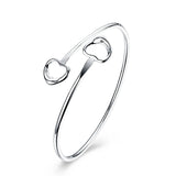 925 Sterling Silver Beads Bangle Bracelet For Woman