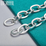 925 Silver Chain Ring Circle Bracelet Engagement Party Jewelry