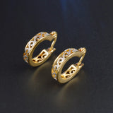 925 Silver Hollow Zircon Earrings Romantic Wedding Party Gift