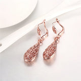 925 Silver Raindrop Earrings Wedding Party Jewelry