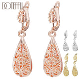 925 Silver Raindrop Earrings Wedding Party Jewelry