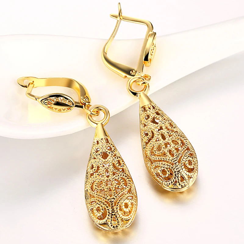 925 Silver Raindrop Earrings Wedding Party Jewelry