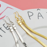 925 Sterling Silver Snake Bone Tassel Pendant Earrings Charm Women Jewelry