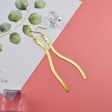 925 Sterling Silver Snake Bone Tassel Pendant Earrings Charm Women Jewelry