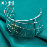 925 Sterling Silver Spider 40mm Bangle Bracelet Wedding Engagement