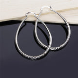 925 Silver Circle Hoop Earrings For Women Lady Gift Charm Wedding Jewelry