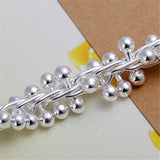 925 Silver Grape Beads Bracelet Women Wedding Jewelry