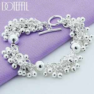 925 Silver Grapes Charm Bracelet Women
