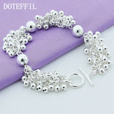 925 Silver Grapes Charm Bracelet Women