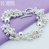 925 Silver Grapes Charm Bracelet Women