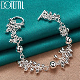 925 Silver Grapes Beads Chain Charm Bracelets For Women