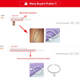 925 Silver Heart Lock Chain Bracelet 6mm Beads, Women's Jewelry