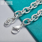 925 Silver Heart Pendant Bracelet Chain Wedding Engagement Jewelry