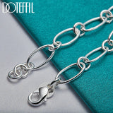 925 Silver Heart Pendant Bracelet Wedding Engagement Jewelry