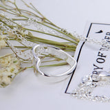 925 Silver Heart Pendant Necklace 18' Chain Wedding Engagement Jewelry
