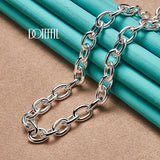 925 Silver Heart Pendant Necklace 18 Inch Chain Wedding Engagement Jewelry