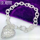 925 Silver Heart Photo Frame Bracelet