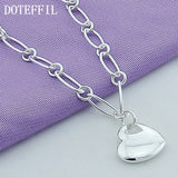 925 Silver Heart Pendant Bracelet Wedding Party Jewelry