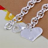 925 Silver Heart Bracelet for Wedding
