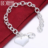 925 Silver Heart Bracelet for Wedding