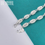 925 Sterling Silver Hollow Bead Ball Bracelet Chain For Woman