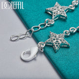 925 Silver Six Star Bracelet Wedding Charm Jewelry