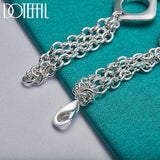 925 Sterling Silver Star Bracelet Women Wedding Engagement Party Charm Jewelry