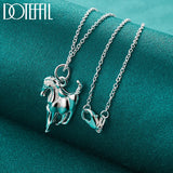 925 Silver Horse Pendant Necklace 18-30 Inch Chain Wedding Party Charm Jewelry
