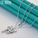 925 Silver Horse Pendant Necklace 18-30 Inch Chain Wedding Party Jewelry