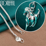 925 Silver Horse Pendant Necklace 18-30 Inch Chain Wedding Party Jewelry