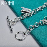 925 Silver Horse Shoe Boots Pendant Bracelet for Women