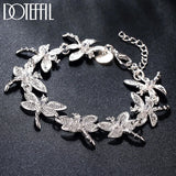 925 Silver Dragonfly Bracelet with Zirconium Drill