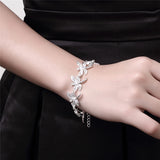 925 Silver Zirconium Dragonfly Bracelet For Women Wedding Party