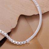 925 Sterling Silver Box Bracelet For Women