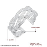 925 Silver Cross Bangle Bracelet Wedding Engagement Party Jewelry