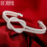925 Silver Web Bangle Bracelet for Wedding Engagement