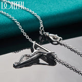 925 Silver Jesus Cross Pendant Necklace 18-3 Inch Chain