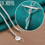 925 Silver Jesus Cross Pendant Necklace 18-3 Inch Chain