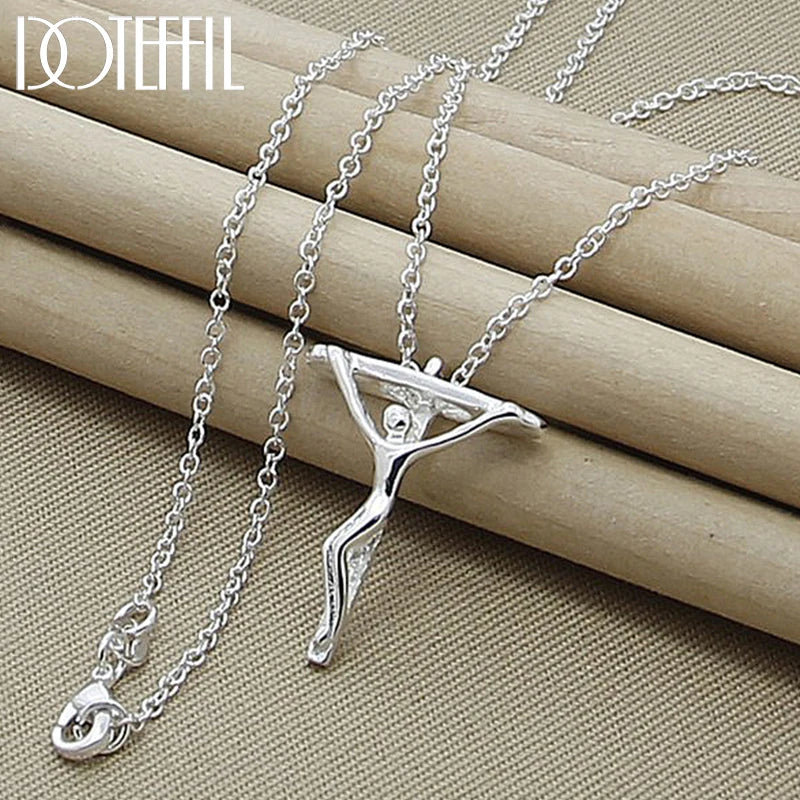 925 Sterling Silver Jesus Cross Pendant Necklace 18 Inch Chain