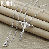 925 Sterling Silver Jesus Cross Pendant Necklace 18 Inch Chain