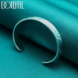 925 Silver Love Bangle Bracelet Wedding Jewelry