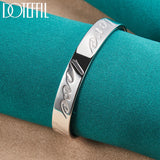 925 Silver Love Bangle Bracelet Wedding Jewelry