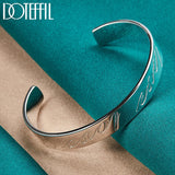 925 Silver Love Bangle Bracelet Wedding Jewelry