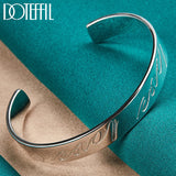 925 Silver Love Bangle Bracelet Wedding Jewelry